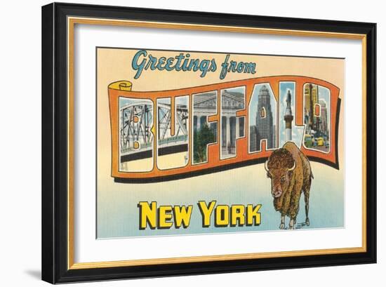 Greetings from Buffalo, New York-null-Framed Art Print