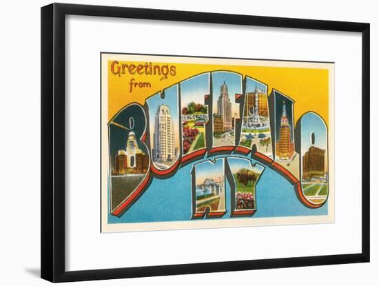 Greetings from Buffalo, New York-null-Framed Art Print