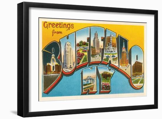 Greetings from Buffalo, New York-null-Framed Art Print