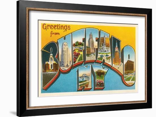 Greetings from Buffalo, New York-null-Framed Art Print