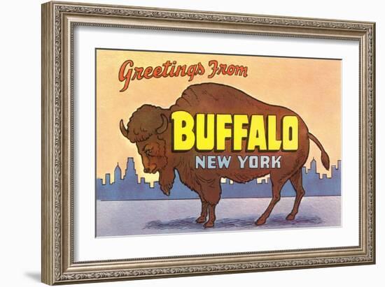 Greetings from Buffalo-null-Framed Art Print