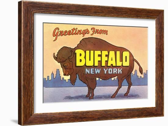 Greetings from Buffalo-null-Framed Art Print