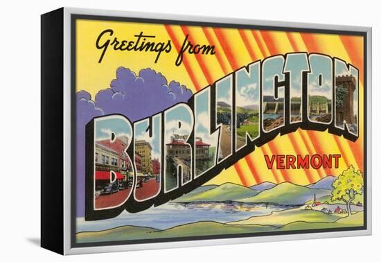 Greetings from Burlington, Vermont-null-Framed Stretched Canvas