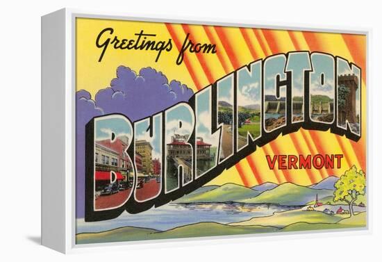 Greetings from Burlington, Vermont-null-Framed Stretched Canvas