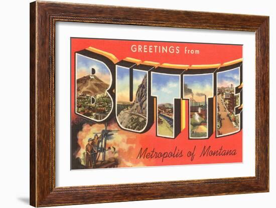 Greetings from Butte, Montana-null-Framed Art Print