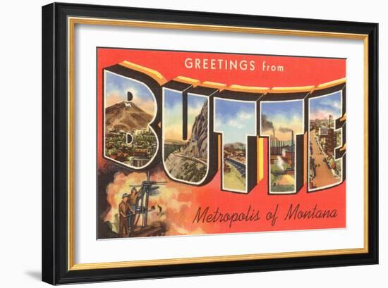 Greetings from Butte, Montana-null-Framed Art Print