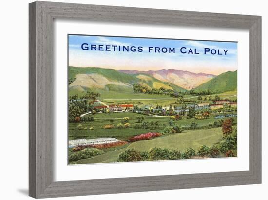Greetings from Cal Poly, San Luis Obispo-null-Framed Art Print