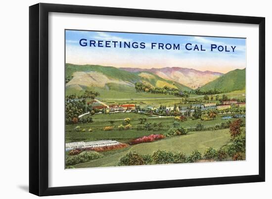 Greetings from Cal Poly, San Luis Obispo-null-Framed Art Print