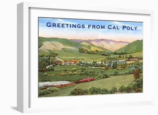 Greetings from Cal Poly, San Luis Obispo-null-Framed Art Print