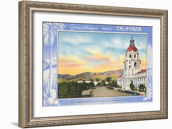 Greetings from California, Pasadena-null-Framed Art Print