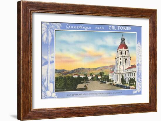 Greetings from California, Pasadena-null-Framed Art Print