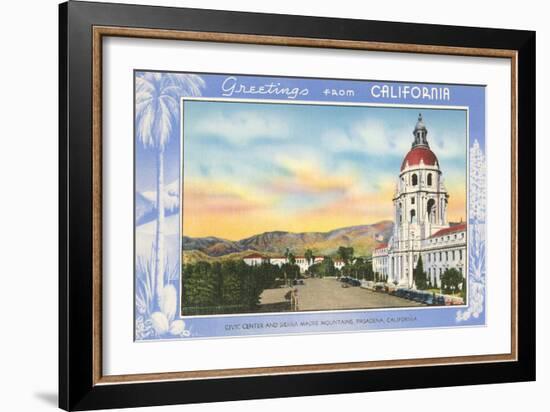 Greetings from California, Pasadena-null-Framed Art Print