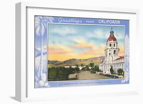 Greetings from California, Pasadena-null-Framed Art Print