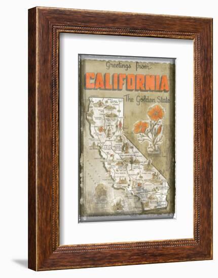 Greetings from California-null-Framed Giclee Print