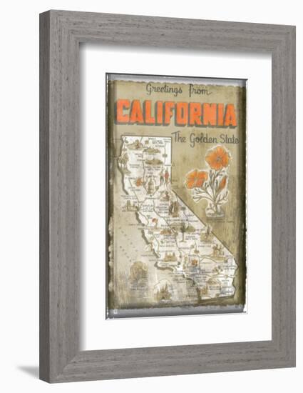 Greetings from California-null-Framed Giclee Print