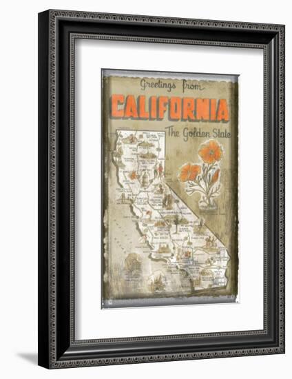 Greetings from California-null-Framed Giclee Print