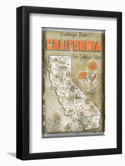 Greetings from California-null-Framed Giclee Print