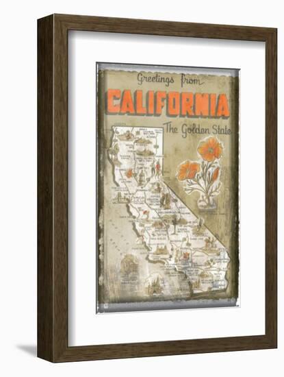 Greetings from California-null-Framed Giclee Print