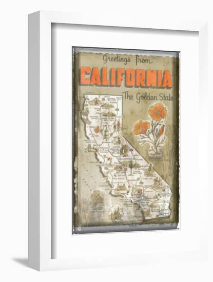 Greetings from California-null-Framed Giclee Print