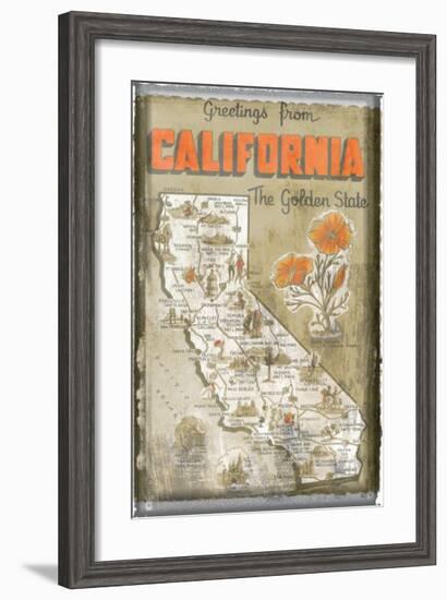 Greetings from California-null-Framed Giclee Print