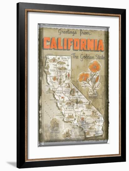 Greetings from California-null-Framed Giclee Print