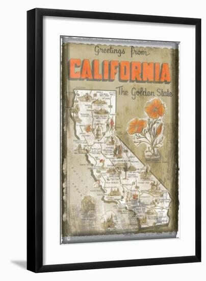 Greetings from California-null-Framed Giclee Print