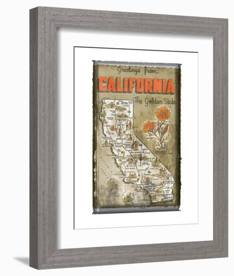 Greetings from California-null-Framed Art Print