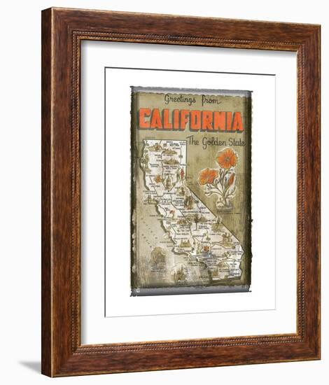 Greetings from California-null-Framed Art Print