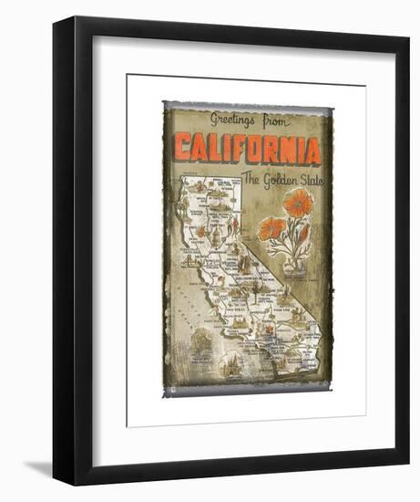 Greetings from California-null-Framed Art Print