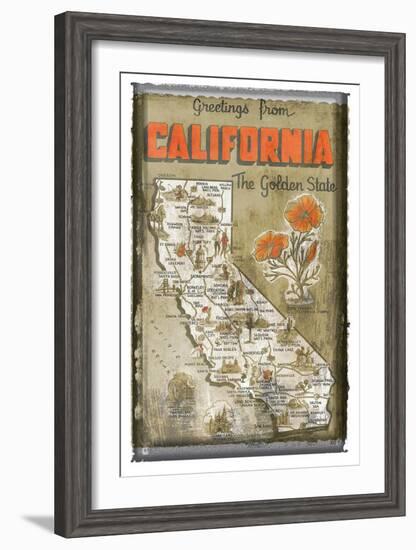 Greetings from California-null-Framed Art Print