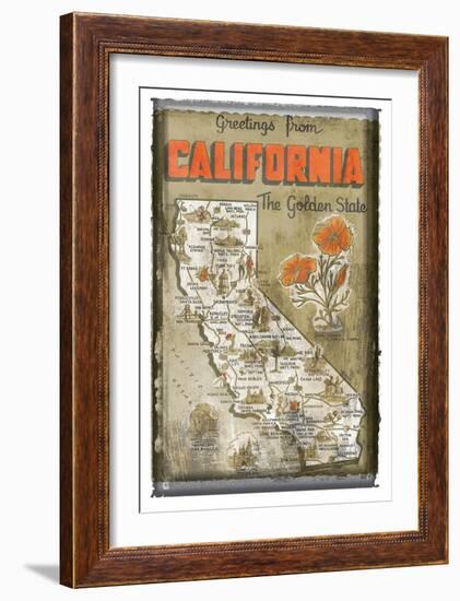 Greetings from California-null-Framed Art Print