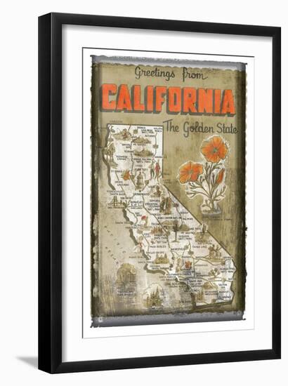 Greetings from California-null-Framed Art Print