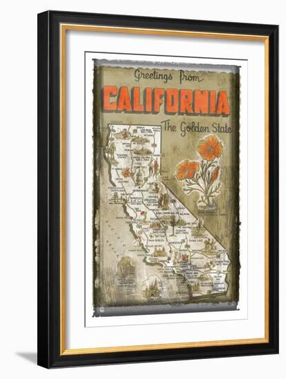 Greetings from California-null-Framed Art Print