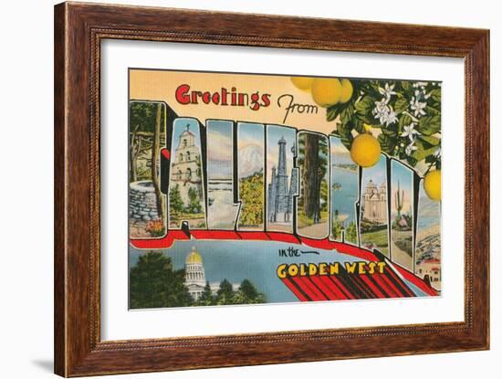 Greetings from California-null-Framed Art Print