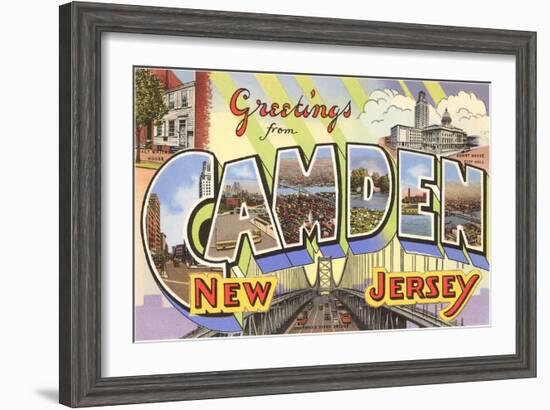 Greetings from Camden, New Jersey-null-Framed Art Print