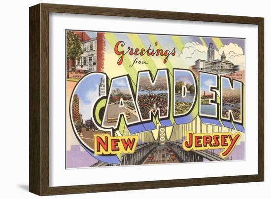 Greetings from Camden, New Jersey-null-Framed Art Print