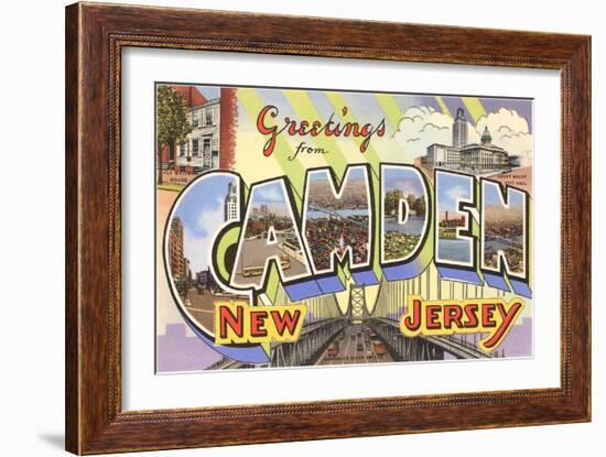 Greetings from Camden, New Jersey-null-Framed Art Print