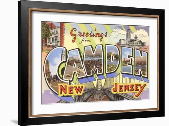 Greetings from Camden, New Jersey-null-Framed Art Print