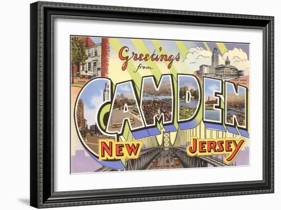 Greetings from Camden, New Jersey-null-Framed Art Print