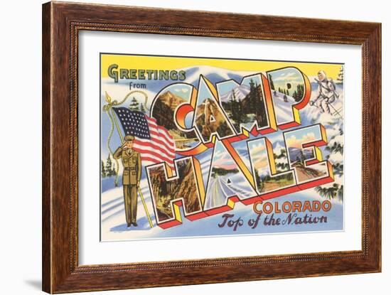 Greetings from Camp Hale, Colorado-null-Framed Art Print