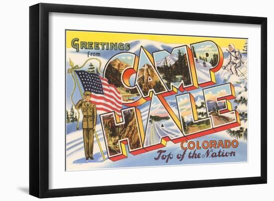 Greetings from Camp Hale, Colorado-null-Framed Art Print