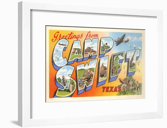 Greetings from Camp Swift, Texas-null-Framed Art Print