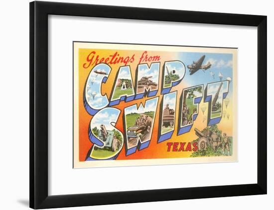 Greetings from Camp Swift, Texas-null-Framed Art Print