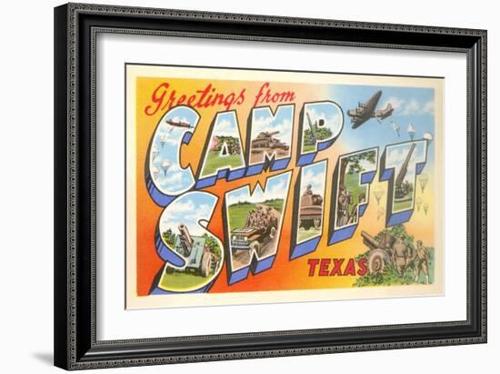 Greetings from Camp Swift, Texas-null-Framed Art Print