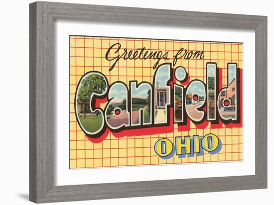 Greetings from Canfield, Ohio-null-Framed Art Print