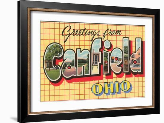 Greetings from Canfield, Ohio-null-Framed Art Print