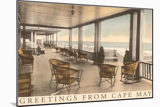 Greetings from Cape May, New Jersey, Veranda-null-Mounted Art Print