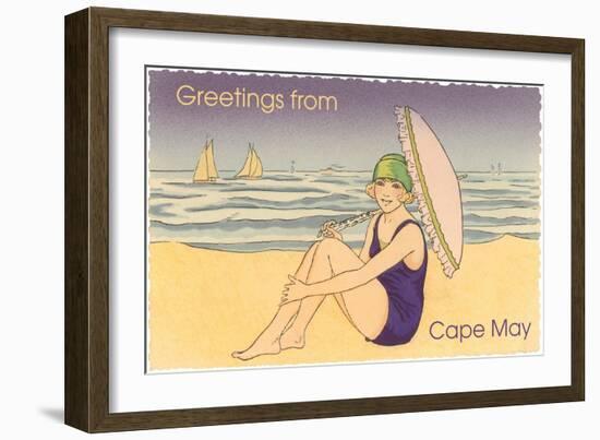 Greetings from Cape May, New Jersey-null-Framed Art Print