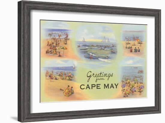 Greetings from Cape May, New Jersey-null-Framed Art Print