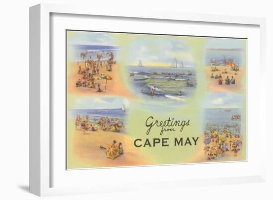 Greetings from Cape May, New Jersey-null-Framed Art Print